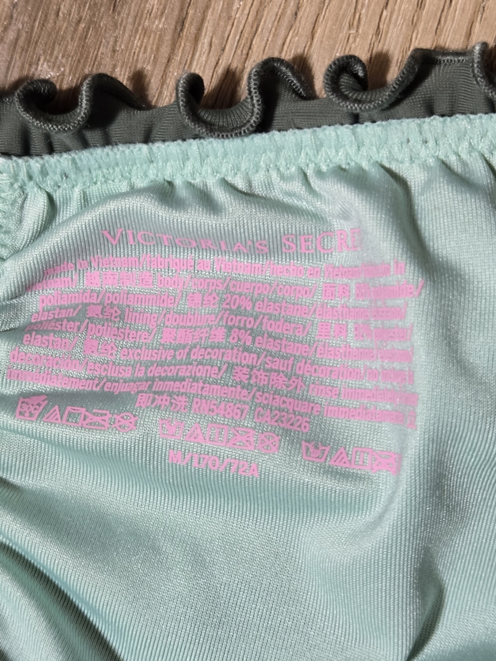 Victoria's Secret Olive Green and Ruffle Bikini Bottoms - Picture 4 of 4